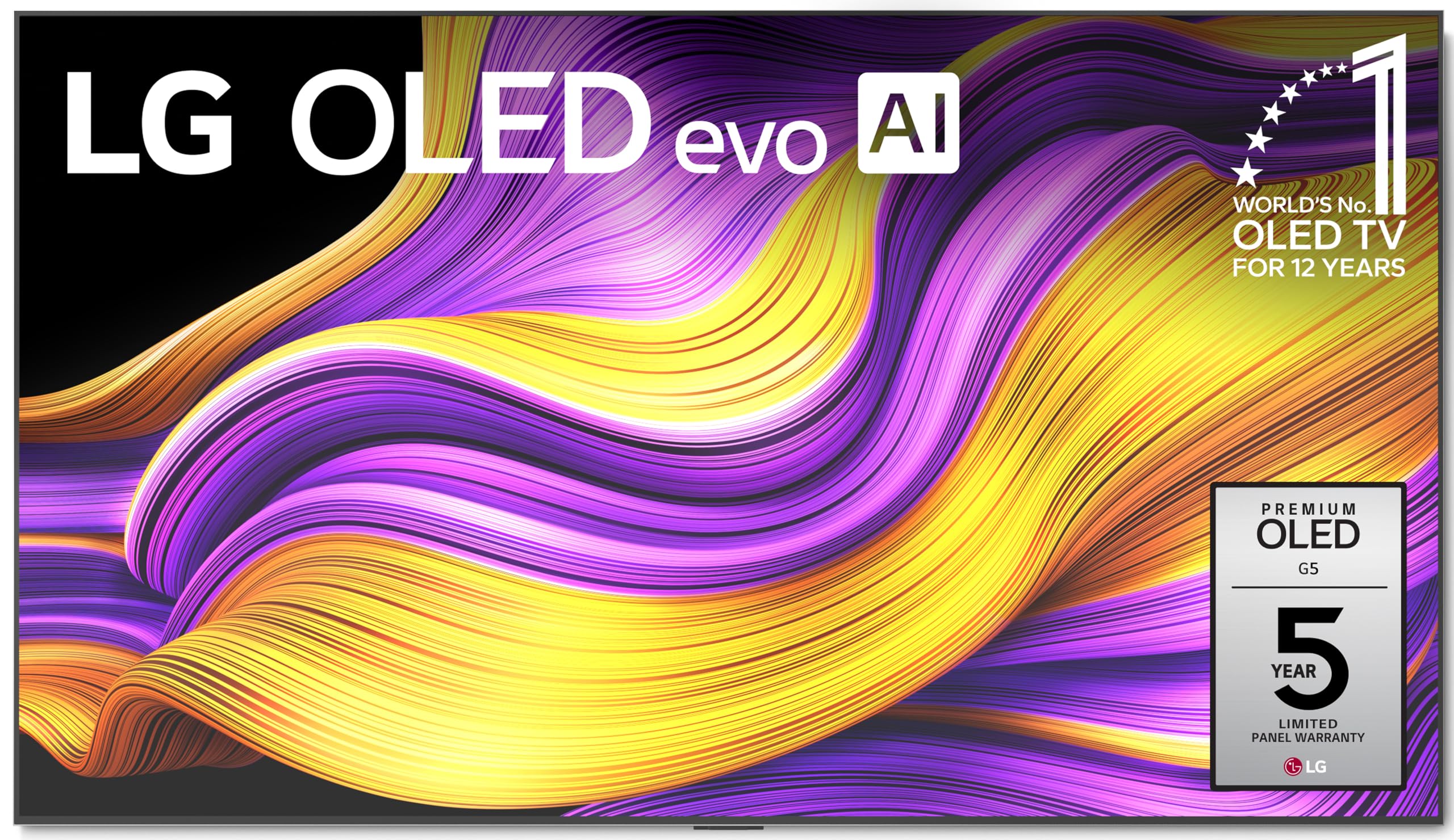 LG 77-Inch Class OLED evo AI 4K G5 Series Smart TV w/Dolby Atmos, Dolby Vision, HDR10, AI Super Upscaling 4K, Filmmaker Mode, Wow Orchestra, Alexa Built-in (OLED77G5WUA, 2025)