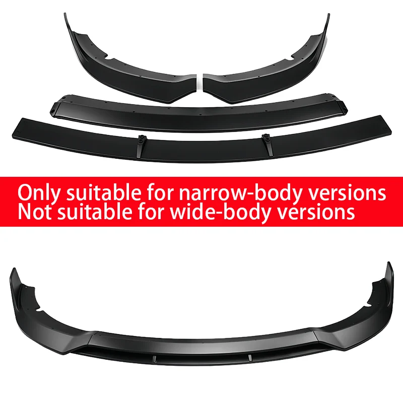 4pcs Car Front Bumper Lip Diffuser Spoiler BodyKit Splitter for Dodge Charger SRT 2015-2024 - Image 2