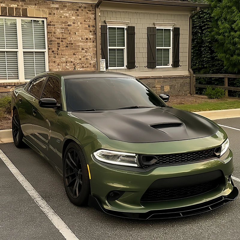4pcs Car Front Bumper Lip Diffuser Spoiler BodyKit Splitter for Dodge Charger SRT 2015-2024 - Image 5