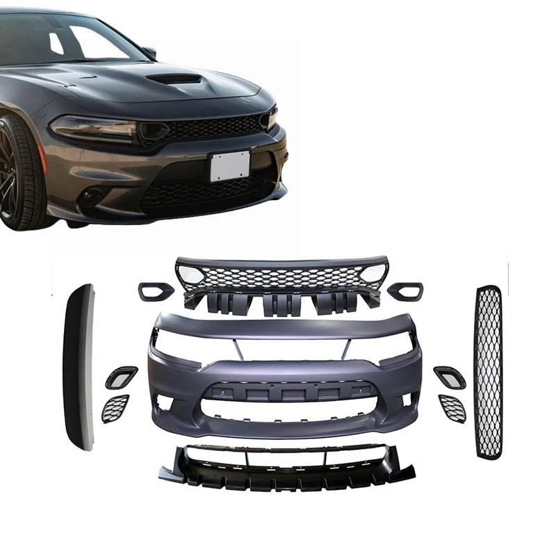 car full front bumper body kit for Dodge Charger 2015 - 2023 2019 Hellcat SRT style - Image 4