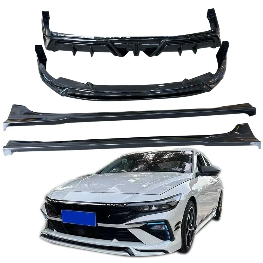 Carlong Car Body Kit for 2023-2025 Hyundai Elantra Front Lip Rear Lip Side Skirts Car Bumper Lips for CN7 ABS Material No Color