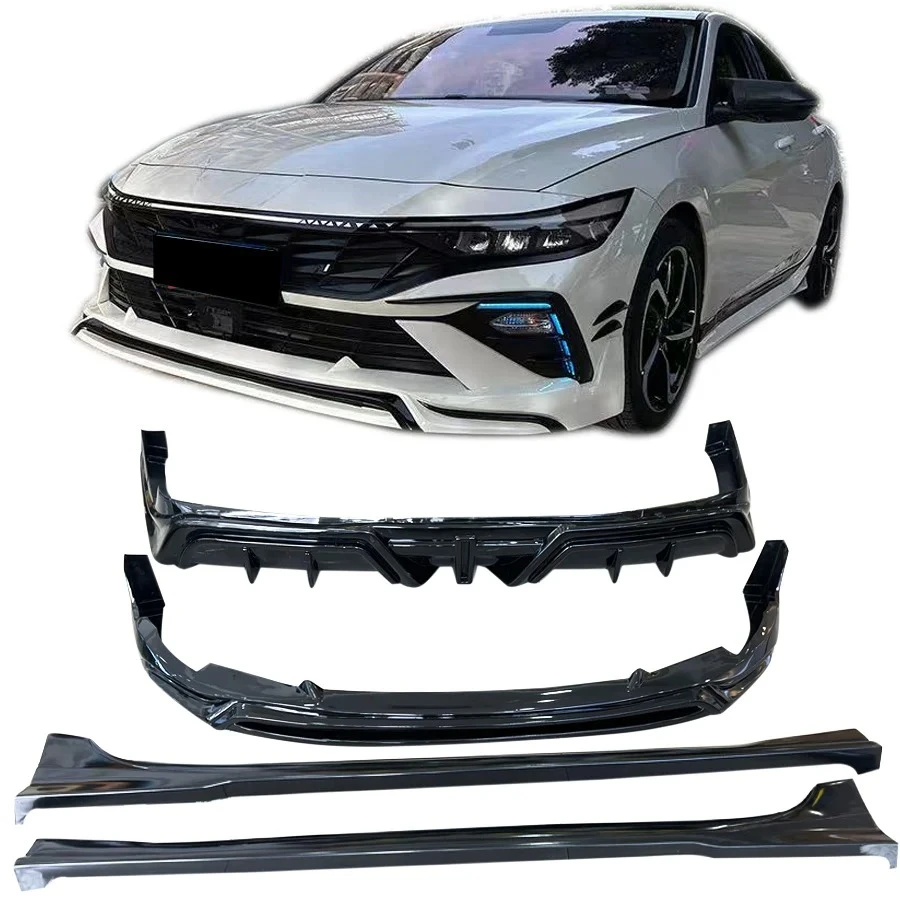 Carlong Car Body Kit for 2023-2025 Hyundai Elantra Front Lip Rear Lip Side Skirts Car Bumper Lips for CN7 ABS Material No Color - Image 2