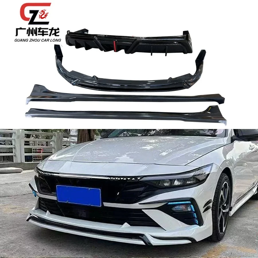 Carlong Car Body Kit for 2023-2025 Hyundai Elantra Front Lip Rear Lip Side Skirts Car Bumper Lips for CN7 ABS Material No Color - Image 5