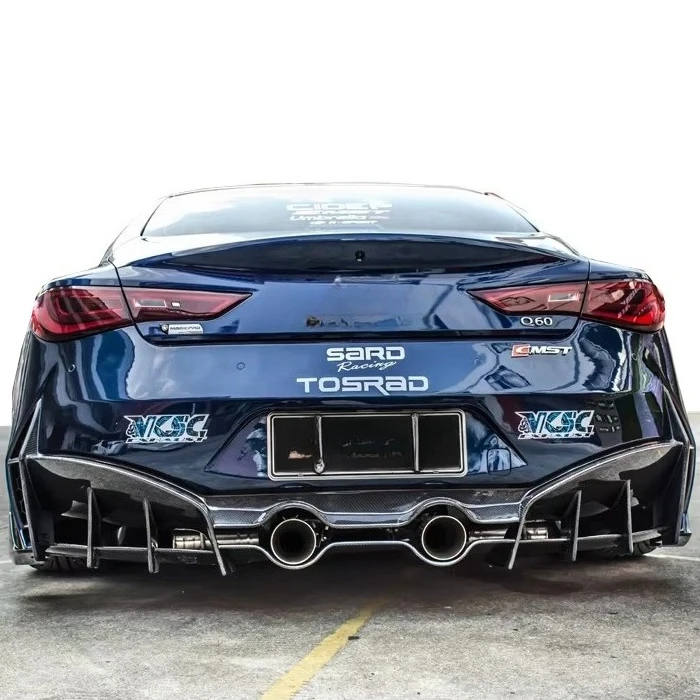 Body Kit for Infiniti Q60 CMST Style Front Bumper Rear Bumper Carbon Fiber Front Lip Rear Diffuser Side Skirts and Trunk Spoiler - Image 4