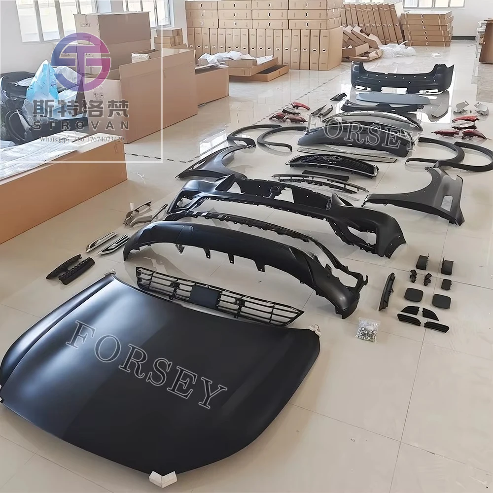 Car Bodykit for Infiniti QX80 2016 Upgrade to 2019 Front&Rear Bumper Front Lip Auto Body Systems with Headlamp and Rearlamp - Image 4