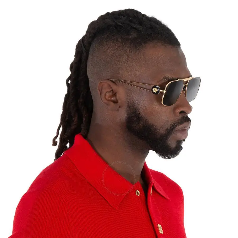 Versace | Grey Navigator Men's Sunglasses VE2269 100287 62 - Image 2