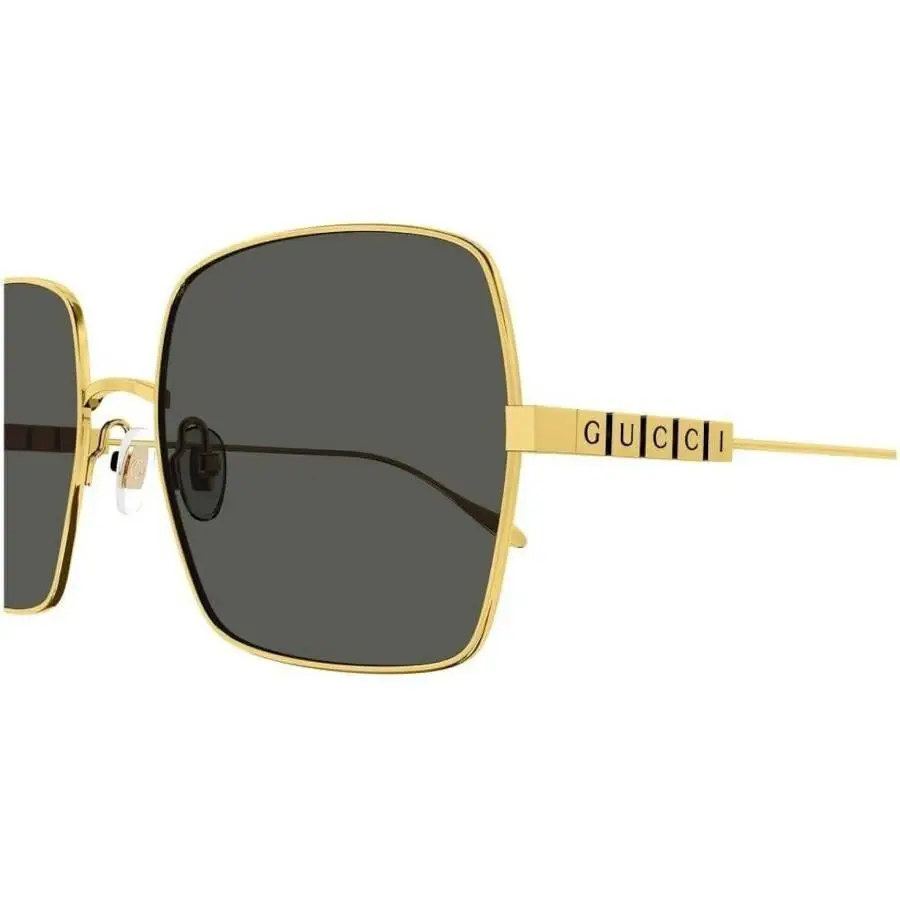 Gucci | Grey Square Ladies Sunglasses GG1434S 001 57 - Image 3