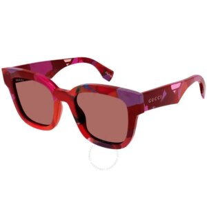 Gucci | Orange Square Ladies Sunglasses GG1624S 001 52