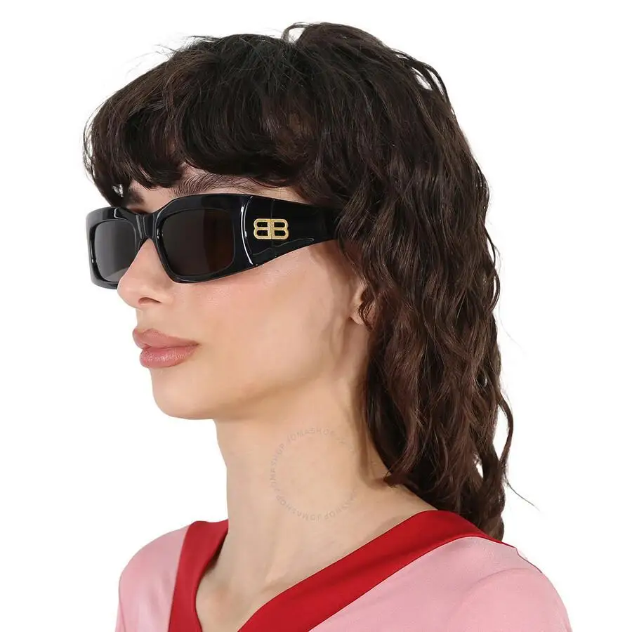 Balenciaga | Grey Rectangular Unisex Sunglasses BB0291S 001 58 - Image 2