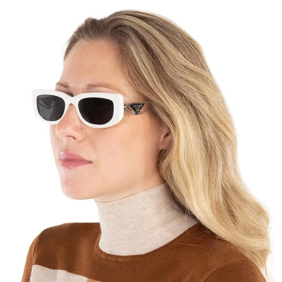 Prada | Dark Gray Rectangular Ladies Sunglasses PR 14YS 1425S0 53 - Image 2
