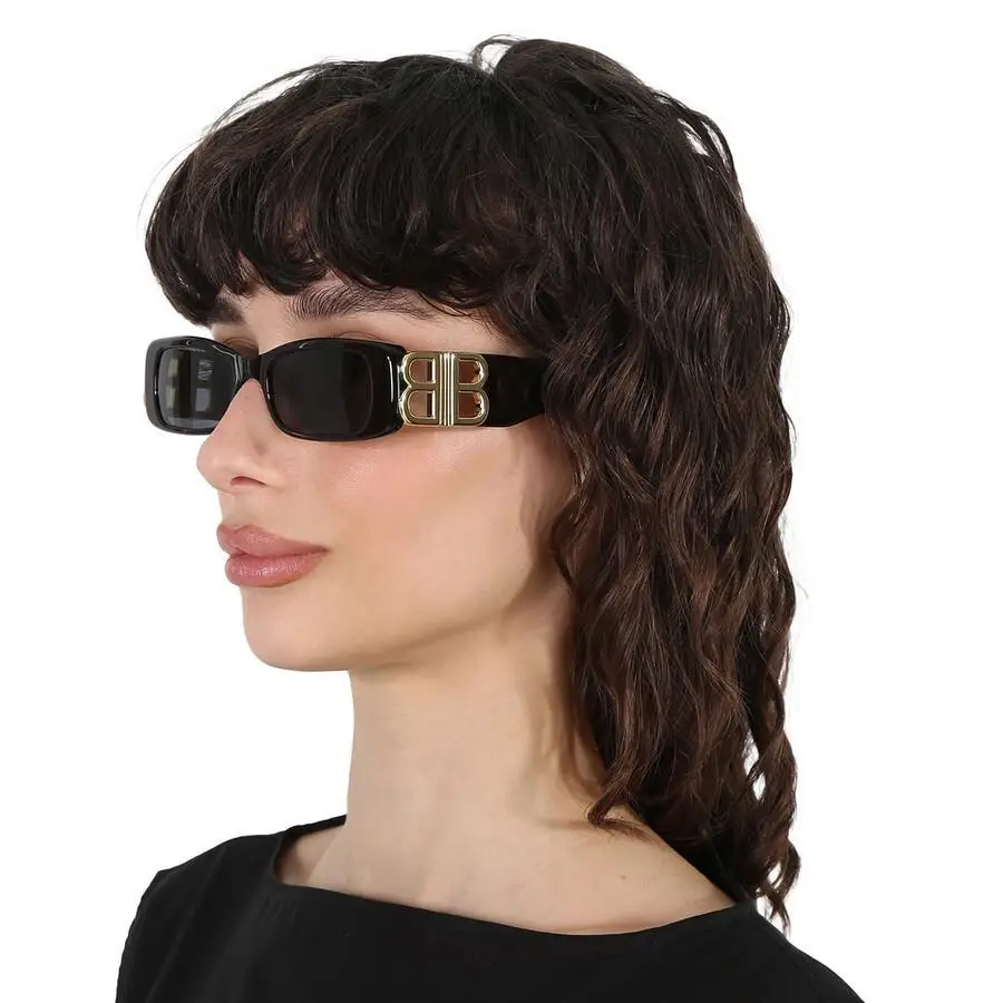 Balenciaga | Grey Rectangular Ladies Sunglasses BB0096S 002 51 - Image 2