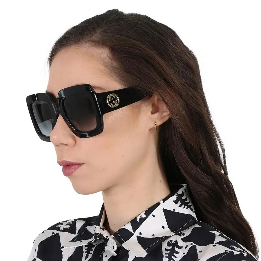 Gucci | Grey Gradient Square Ladies Sunglasses GG0053SN 001 54 - Image 2
