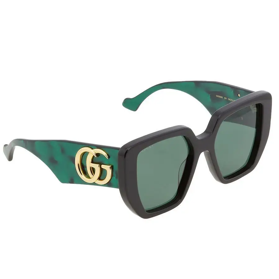 Gucci | Green Geometric Ladies Sunglasses GG0956S 001 54 - Image 3