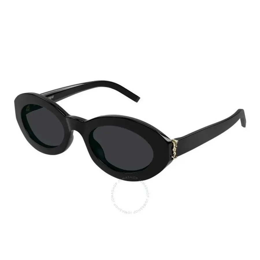 Saint Laurent | Black Oval Ladies Sunglasses SL M136 001 52