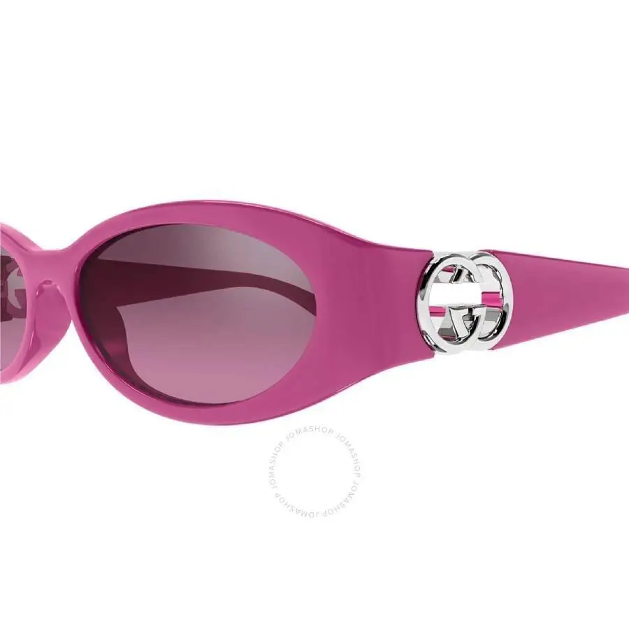 Gucci | Pink Mirrror Gradient Oval Ladies Sunglasses GG1660S 003 54 - Image 3