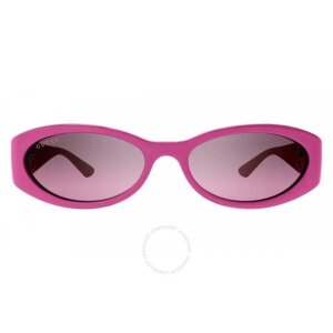 Gucci | Pink Mirrror Gradient Oval Ladies Sunglasses GG1660S 003 54