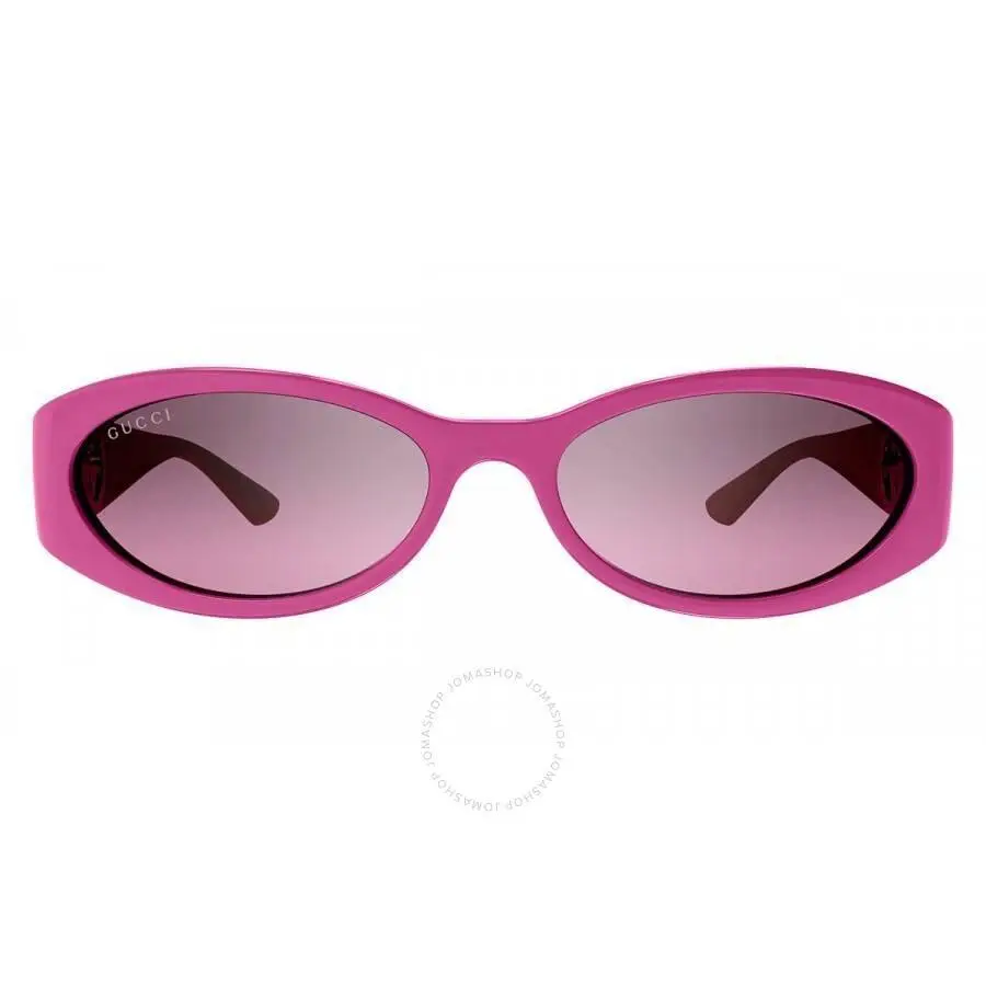 Gucci | Pink Mirrror Gradient Oval Ladies Sunglasses GG1660S 003 54