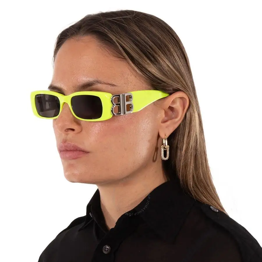 Balenciaga | Grey Rectangular Ladies Sunglasses BB0096S 008 51 - Image 2