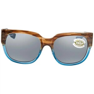 Costa Del Mar | WATERWOMAN Gray Silver Mirror Polarized Polycarbonate Ladies Sunglasses WTW 251 OSGP 55