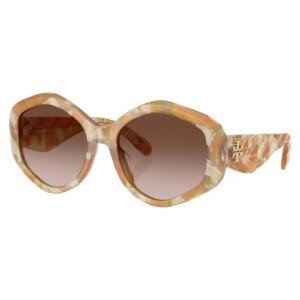 Tory Burch | Kira Brown Gradient Geometric Ladies Sunglasses TY7217U 194913 55