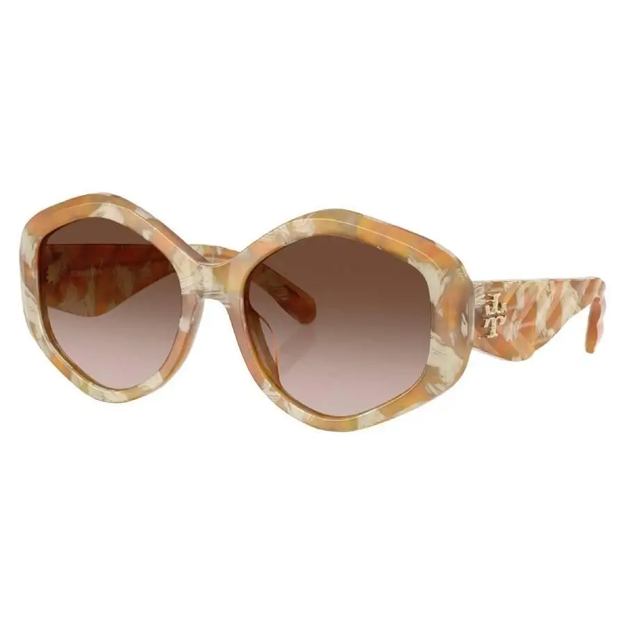 Tory Burch | Kira Brown Gradient Geometric Ladies Sunglasses TY7217U 194913 55