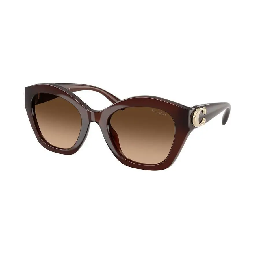 Coach | Gradient Brown Geometric Ladies Sunglasses HC8421U 584174 54