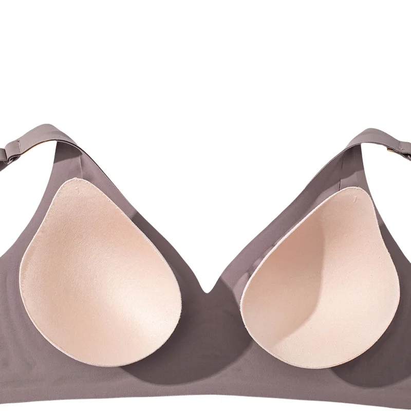 Sexy Seamless Bras For Women Wire Free Push Up Brassiere Deep V-Neck Bralettes Glossy Underwear Female Sexy Lingerie Intimates - Image 6