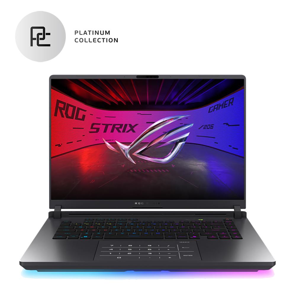 ASUS ROG Strix G16 G615LR-MS97 16" Gaming Laptop Computer Platinum Collection - Eclipse Gray Intel Core Ultra 9 275HX 2.1GHz Processor; NVIDIA GeForce RTX 5070 Ti 12GB GDDR7; 32GB DDR5-5600 RAM; 2TB Solid State Drive