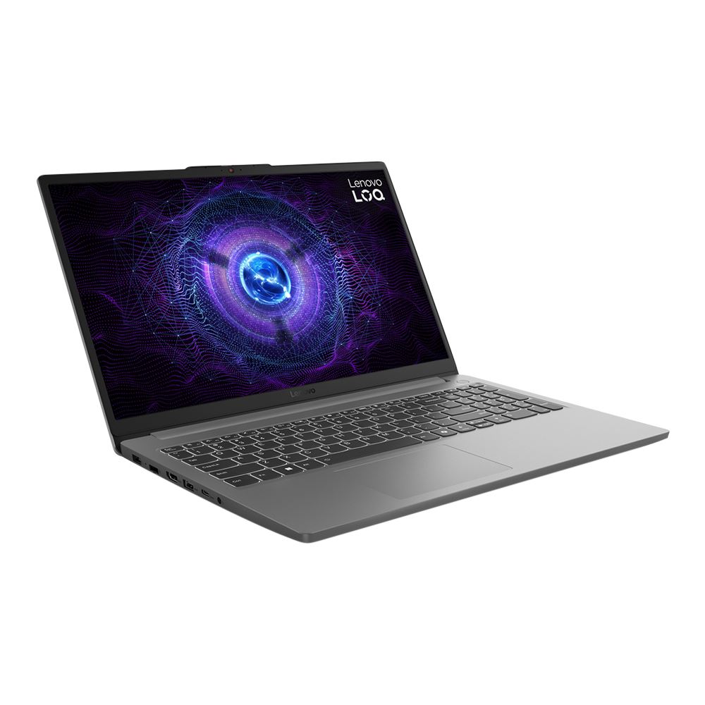 Lenovo LOQ 15IAX9E 15.6" Gaming Laptop Computer - Luna Grey Intel Core i5 12th Gen 12450HX 1.8GHz Processor; NVIDIA GeForce RTX 4050 6GB GDDR6; 16GB DDR5-4800 RAM; 512GB Solid State Drive - Image 3