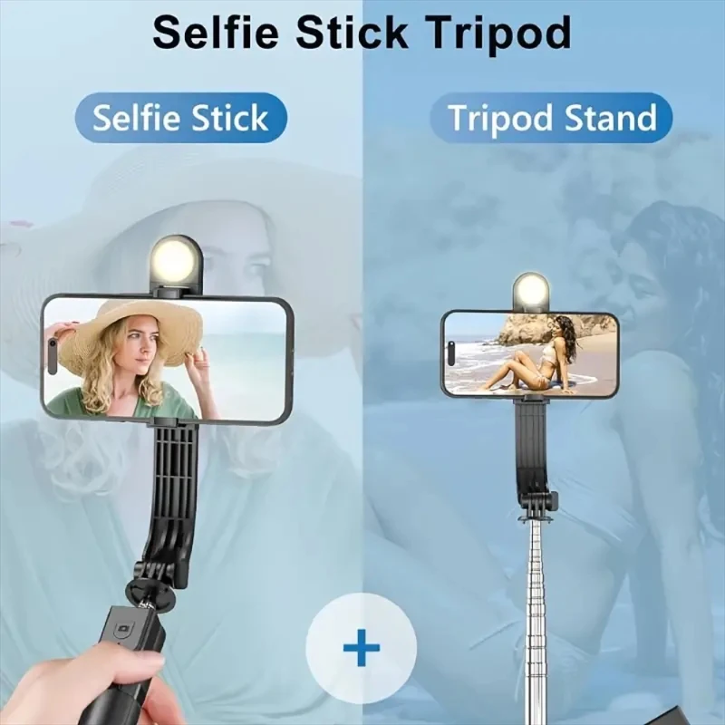 W&O C01 Telescopic Selfie Stick Tripod Monopod Stand Mobile Phone Support Wireless Gimbal Stabilizer For iPhone Android Holder - Image 2