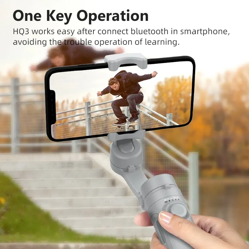 AXNEN HQ3 3-Axis Gimbal Stabilizer for Smartphone Handheld Phone Video Record, Android iPhone Tiktok Vlog Cellphone Stabilizer - Image 2