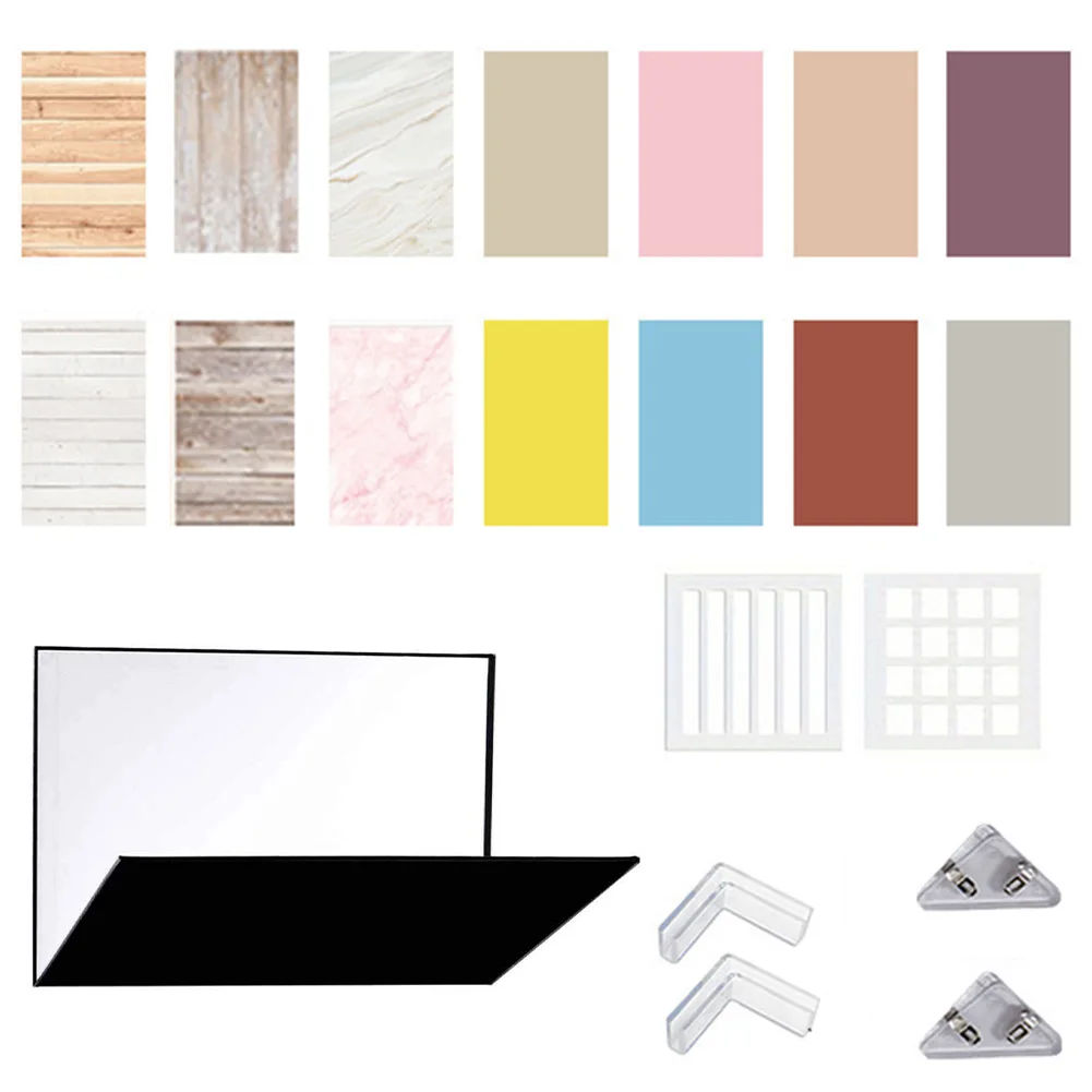 7Pcs 14Patterns Small Product Photography Backdrops Kit Table Top Food Background Kit for Food Jewelry Photo Shootings - Image 2