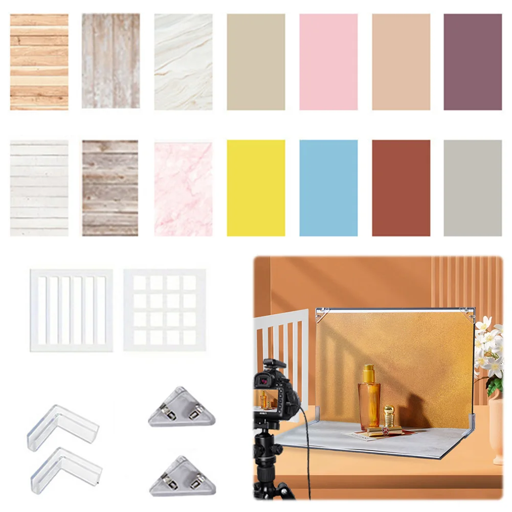 7Pcs 14Patterns Small Product Photography Backdrops Kit Table Top Food Background Kit for Food Jewelry Photo Shootings - Image 4
