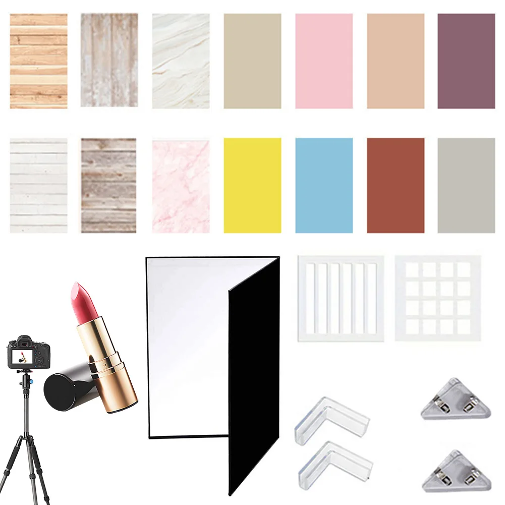7Pcs 14Patterns Small Product Photography Backdrops Kit Table Top Food Background Kit for Food Jewelry Photo Shootings - Image 5