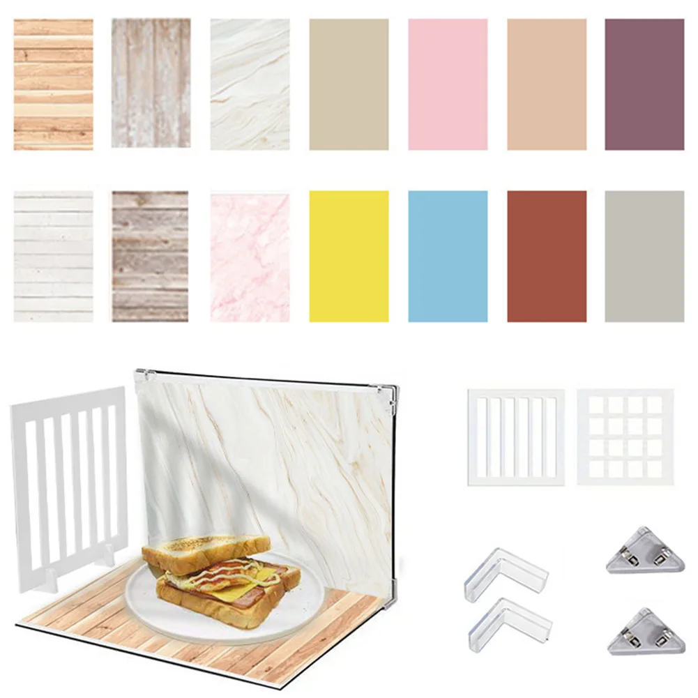 7Pcs 14Patterns Small Product Photography Backdrops Kit Table Top Food Background Kit for Food Jewelry Photo Shootings - Image 3