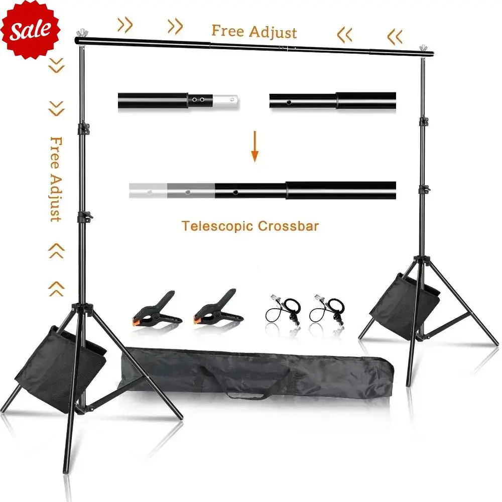 2X2 2X3 2.6X3M Background Stand Photography Photo Studio Green Screen Backdrops Chromakey Support System Frame Video for Parties