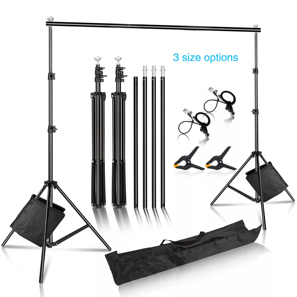 Backdrop Stand Photo Background Support Studio Light Tripod Photography Green Screen Backdrops Birthday ChromaKey Weight Bags