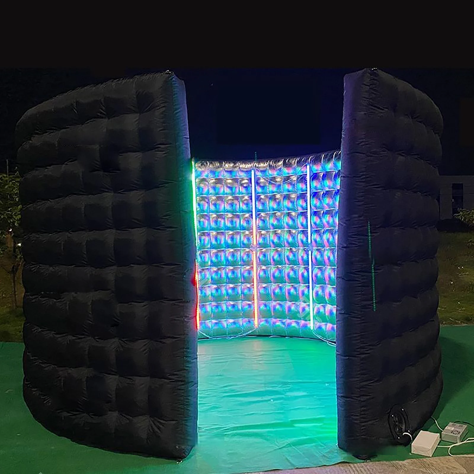 Portable 360 Photo Booth Enclosure Inflatable Photobooth Backdrop with LED Lights 360 Video Booth for Weddings Parties Events - Image 3