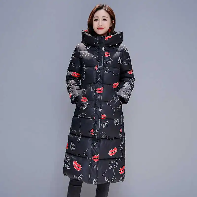 New Fashion Cool Camouflage Print Long Jacket for Women Bubble Coat Winter Thick Warm Outerwear Puffer Overcoat - Image 2