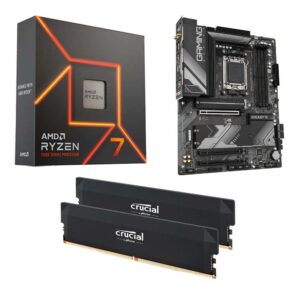 AMD Ryzen 5 7600X, Gigabyte B650 Gaming X AX v2, Crucial Pro Overclocking 32GB DDR5-6000 Kit, Computer Build Bundle