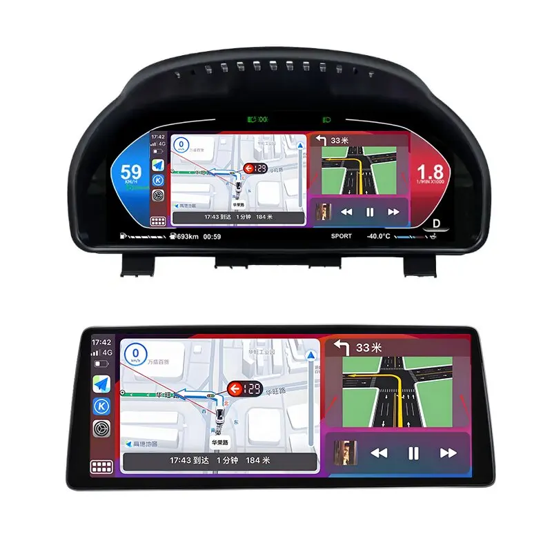 Car Android Radio Screen Gps Navigation Carplay LCD Digital Cluster Instrument Speedometer for BMW 5 Series F10 2011-2017