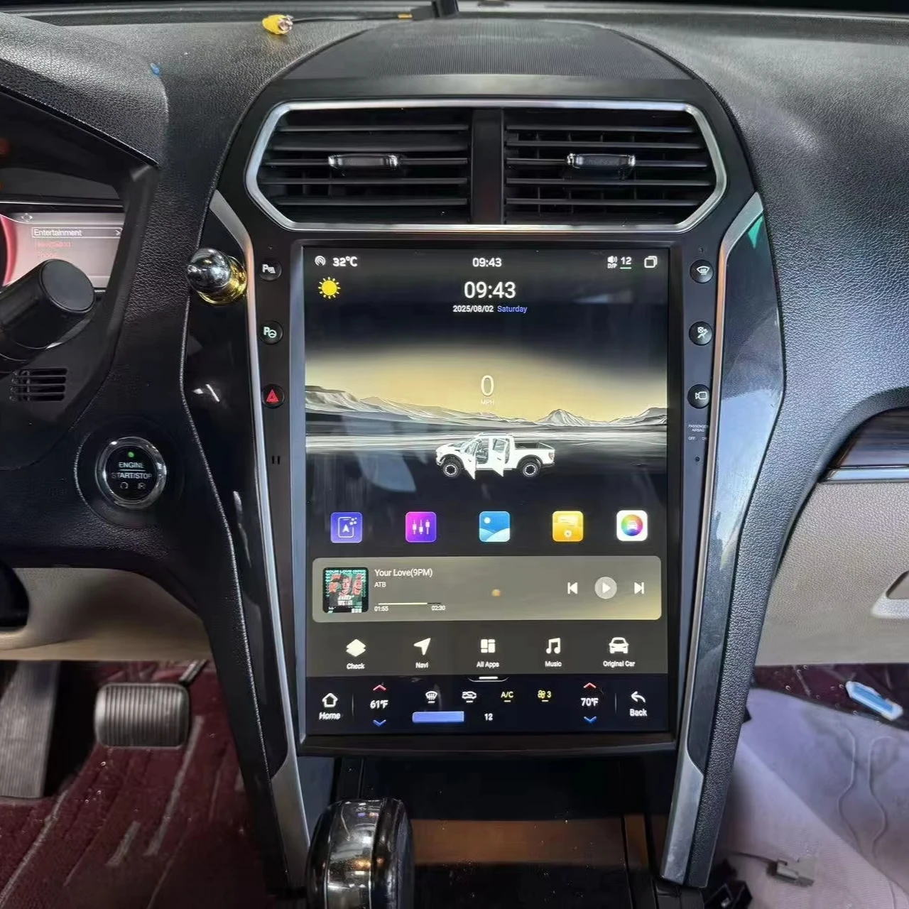 13.8" Android Vertical Style Radio for Ford Explorer - Image 4