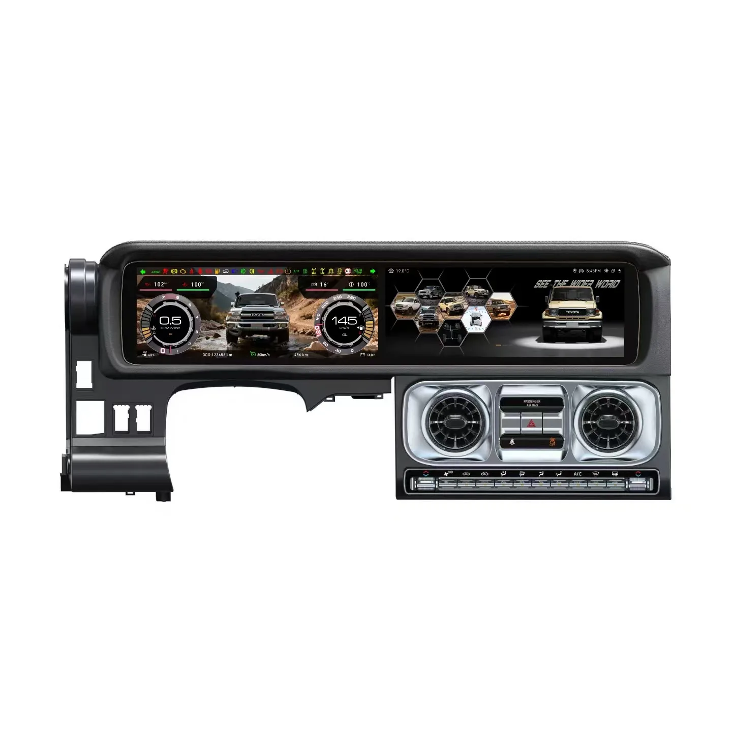Dual 12.3 Inch Android Vertical Style Radio for Toyota FJ 2007-2017 - Image 5