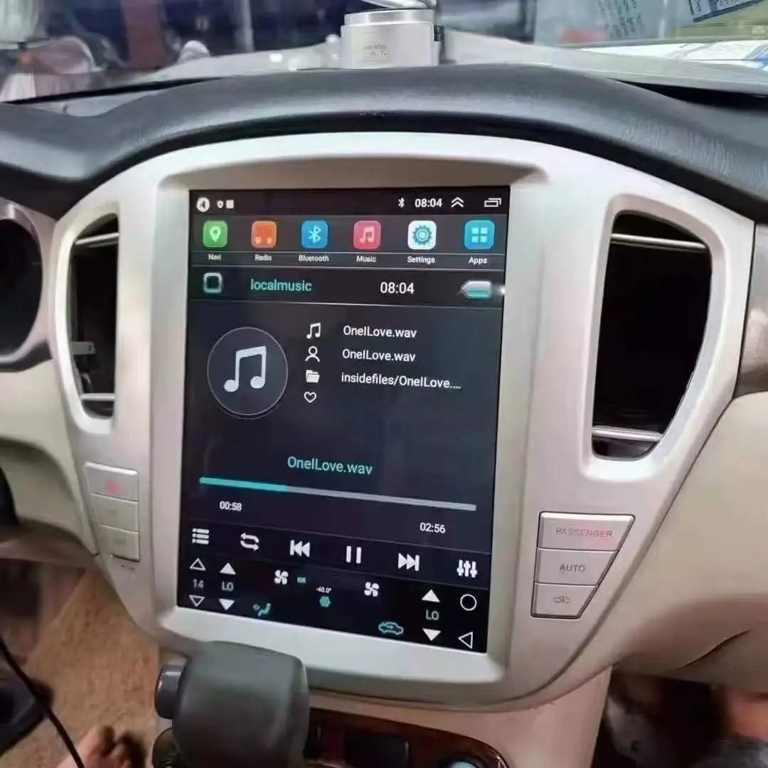 12.1 Inch Android Vertical Style Radio for Toyota Highlander 2001-2007
