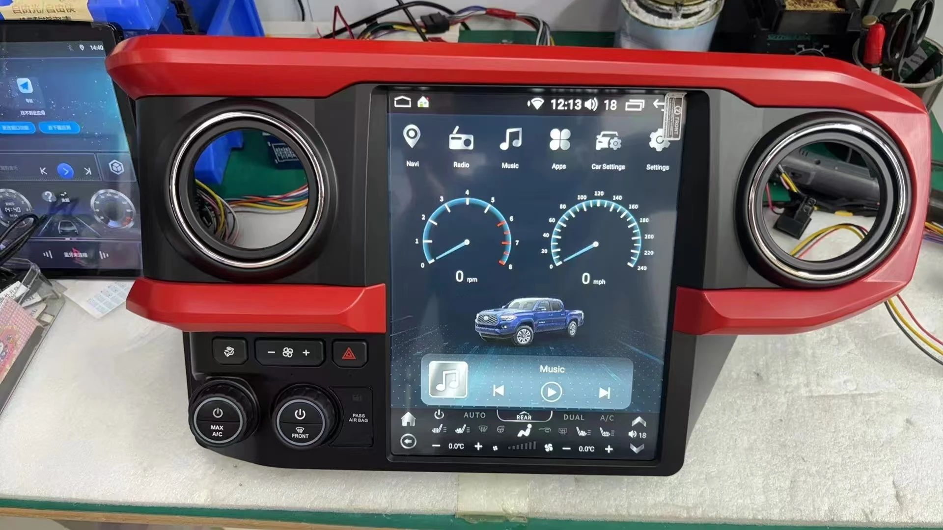 12.1 Inch Android Vertical Style Radio for Toyota Tacoma 2016-2020 - Image 4