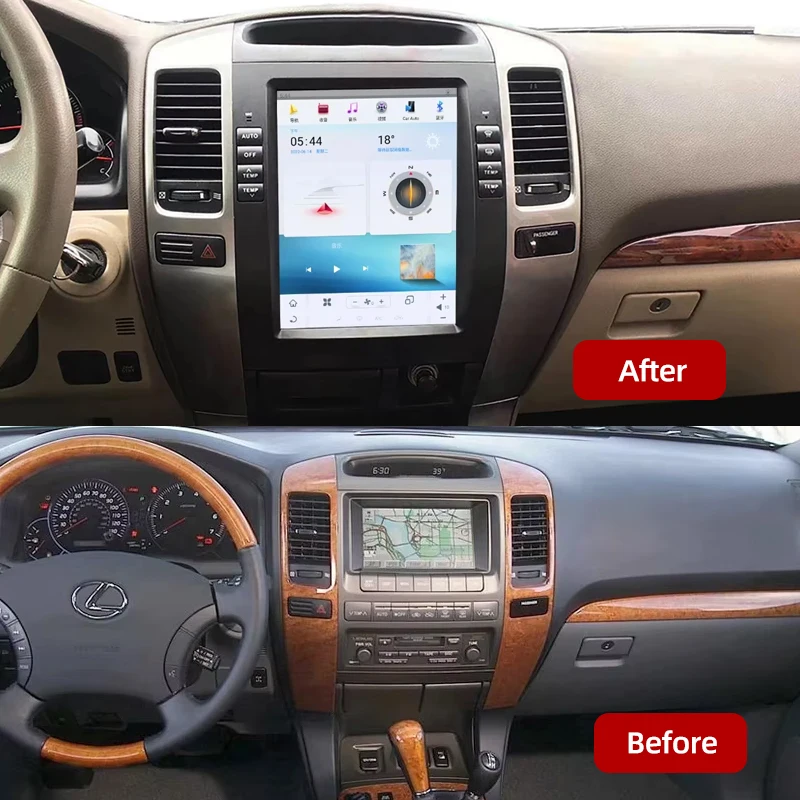 10.4 Inch Android Vertical Style Radio for Lexus GX470 2004-2009 - Image 5