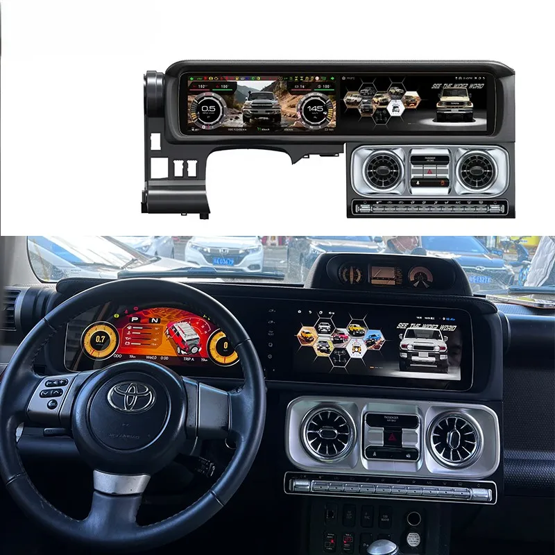Dual 12.3 Inch Android Vertical Style Radio for Toyota FJ 2007-2017 - Image 2