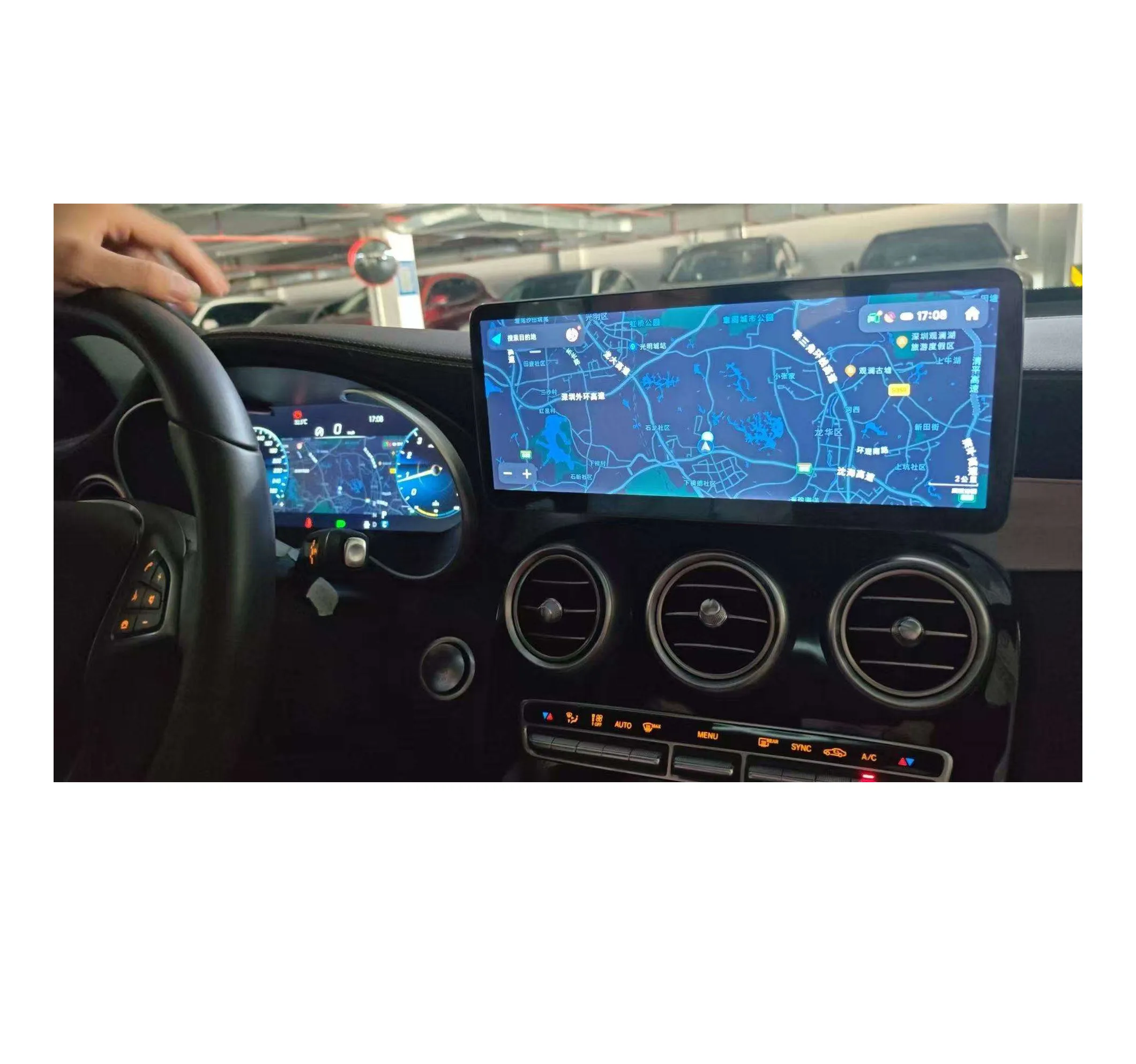 12.3 Inch Android Vertical Style Radio and Dashboard for Mercedes-Benz C-Class W205/GLC 2015-2018 - Image 6