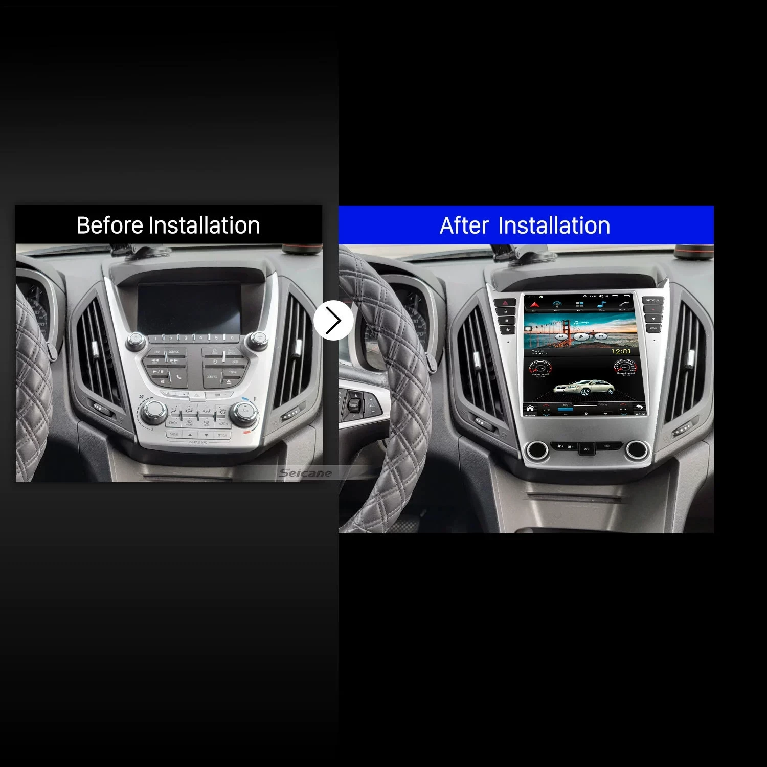 12.1 Inch Android Vertical Style Radio for Chevrolet Equinox 2010-2017 - Image 6