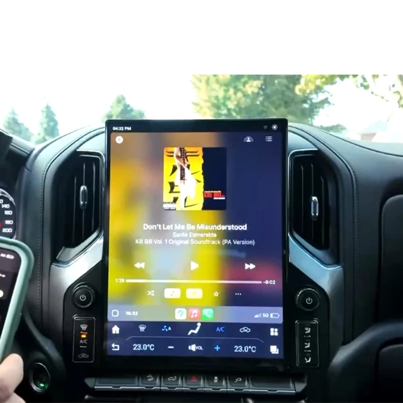 Android Vertical Style Radio for Chevrolet Silverado GMC Sierra 2021-2023